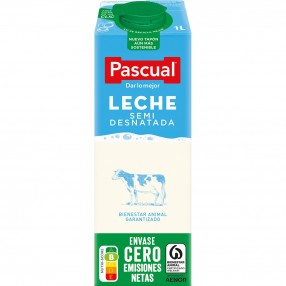 PASCUAL leche semidesnatada 1 l